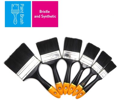 Brakeman Penselen Plastic Schilderij Toepassing Diy Art 1 ''2'' 3 ''4'' 1.5 ''2.5'' aquarel Borstel Differeent Grootte 6stk of een reeks