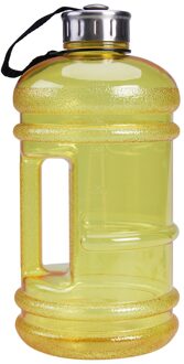 Brand 2.2L Gratis Bpa Grote Sport Gym Training Reizen Oudoor Sport Camping Drink Water Bottle Cap Kettle Jug geel