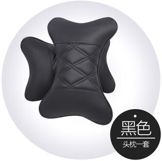 brand auto hals kussens zowel side pu lederen enkele hoofdsteun fit voor de meeste auto's gevuld fiber universal auto kussen zwart