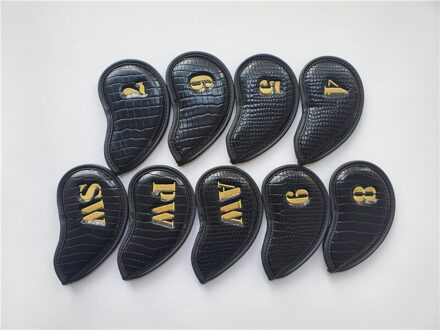 Brand Crocodile Golfclubs Cover Voor Strijkijzers 9Pcs 456789PAS Pu Golf Iron Set Hoofd Bedekt Ems
