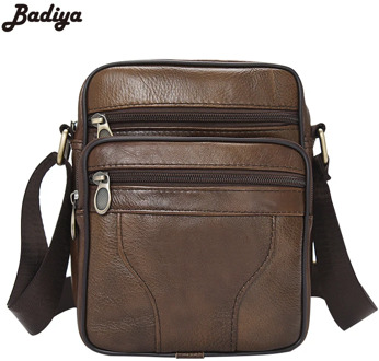 Brand Designer Brown Bag Men Handbags Leather Genuine Cowhide Vintage Male Messenger Bags Business Men Crossbody Shoulder Bag