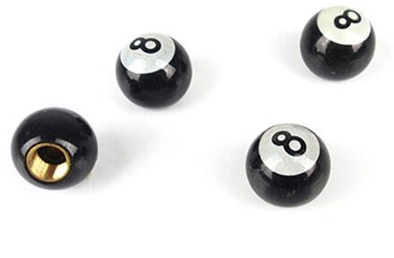 Brand En 4 Stuks Universele Auto Truck Bike Biljart "Zwembad 8 Bal" Tyre Air ventieldopjes Velgen