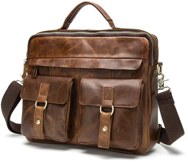 Brand Genuine Leather men's bag Crossbody Bags Casual Totes Men Briefcases Laptop handbags messenger men shoulder bagTravel bags