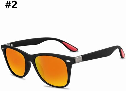 Brand Gepolariseerde Zonnebril Vrouwen Mannelijke Vintage Zonnebril Voor Mannen Rijden Mode Spuare Spiegel Zomer UV400 kleur 2