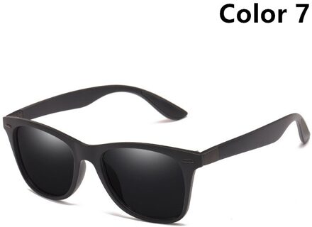 Brand Gepolariseerde Zonnebril Vrouwen Mannelijke Vintage Zonnebril Voor Mannen Rijden Mode Spuare Spiegel Zomer UV400 kleur 7