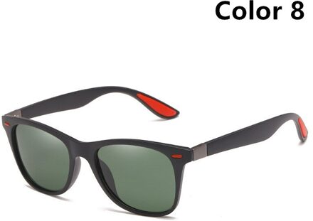 Brand Gepolariseerde Zonnebril Vrouwen Mannelijke Vintage Zonnebril Voor Mannen Rijden Mode Spuare Spiegel Zomer UV400 kleur 8