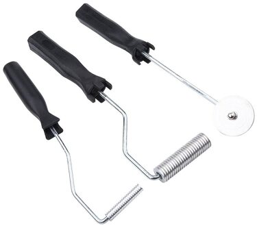 Brand Glasvezel Roller Kit Bubble Paddle Tool Lamineren Roller Kit Aluminium & Abs Zilver & Zwart Totale Lengte 31Cm