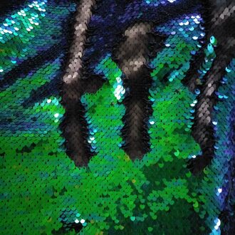 Brand Glitter Pauw Green Sequin Double-face Omkeerbare Sequin Stof Satijn Back Sequin Stof Voor DIY Naaien Zak portemonnee