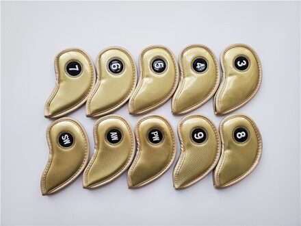 Brand Golf Head Cover Golf Irons Head Cover 3-9PAS Goud Lakleer Golf Irons Head Cover