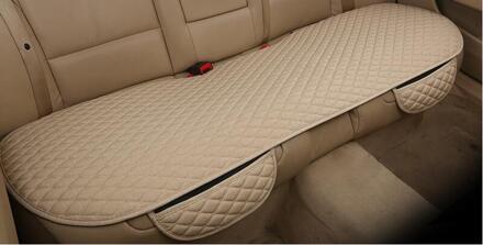 Brand Linnen Auto Bekleding Vlas Kussen Ademende Protector Non Slide Auto Accessoires Universele Maat ES1 X36 beige achterkant