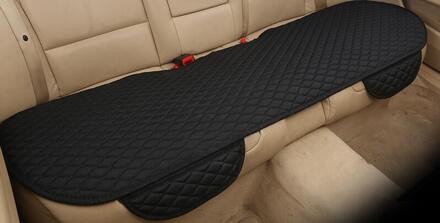 Brand Linnen Auto Bekleding Vlas Kussen Ademende Protector Non Slide Auto Accessoires Universele Maat ES1 X36 zwart achterkant