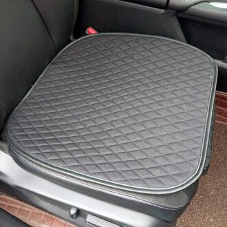Brand Linnen Auto Bekleding Vlas Kussen Ademende Protector Non Slide Auto Accessoires Universele Maat ES1 X36 zwart voorkant