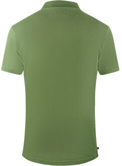 Brand Logo Plain Army Green Polo Shirt - maat M Groen