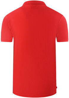 Brand Logo Plain Red Polo Shirt Rood