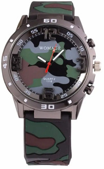 Brand Men Clock Relogio Camouflage Military Watch Soft Silicone Boy Children Quartz Watches Sports Leisure Army Kids Wristwatch