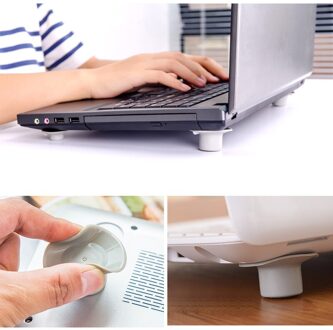 Brand Multi Functionele Laptop Cooling Pad Notebook Met Hoge Hak Macbook Air Pro Cooler Voeten Voor 11 "14 "13" 15.6 "17"