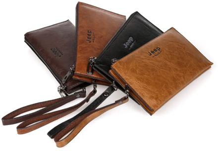 Brand New Men Purse Man Casual Business Long Wallet Leather Clutch Card Holder Coin Bag Small Money Purses New Design Clutches