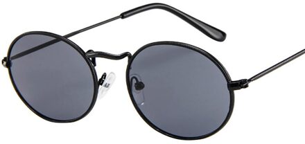 Brand Oval Zonnebril Retro Vrouwen Bestuurder Tinten Vrouwelijke Vintage Zonnebril Ellips Metalen Frame Bril Zomer Uv