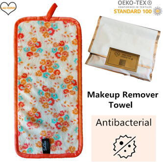 Brand Reiniging Bladerdeeg Microfiber Make-Up Remover Reiniging Handdoek Verwijderen Vlekken Snelle Gezicht Handdoeken Herbruikbare Makeup Remover Pads 1 stk bruin