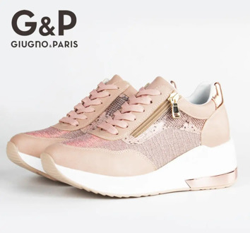 Brand Sneakers Women Breathable Shoes New Design 2020 Casual Platform Wedge Fashion Sneaker With Zipper Easy to Wear