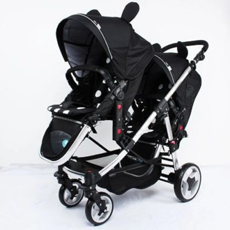 Brand twins baby stroller Multifunctional twin baby stroller light can sit flat double trolley two-way folding baby car
