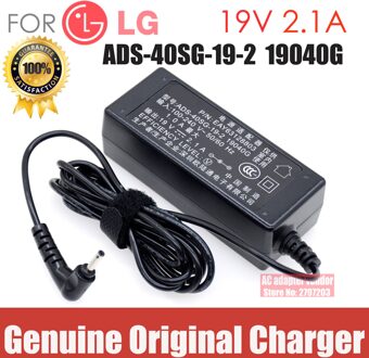 Brand Voor Lg Laptop 19V 2.1A ADS-40SG-19-2 19040G 3.0Mm * 1.0Mm Ac Adapter Voeding charger Cord EAY63128601 Gram 15Z980-A AU