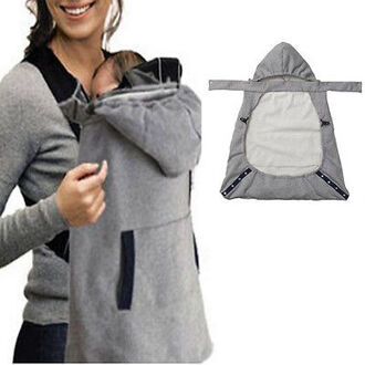 Brand Warm Wrap Sling Baby Carrier Winddicht Baby Rugzak Deken Carrier Cloak Grey Functionele Winter Cover