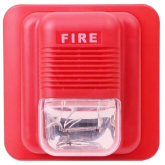 Brandalarm Hoorn 119 Fire Alarm Led Knipperlicht Sirene 12V 24V Fire Geluid En Licht Alarm