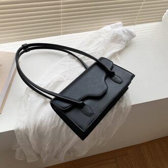 Branded Eenvoudige Pu Lederen Schoudertas Onderarm Zak Voor Vrouwen Zomer Groen Geel Leuke Handtassen En Portemonnees zwart