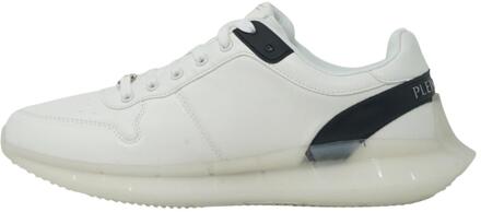 Branded Silver Tiger Logo White Sneakers - maat EU 40.5 / UK 7 Wit