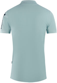 Branded Sleeve Light Blue Polo Shirt Lichtblauw