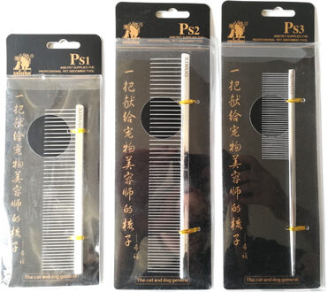 Branded xinuo hoge qulity Professionele pet grooming tool kat en hond algemene schoonheid kam rvs PS1 PS2 PS3