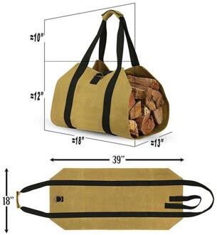 Brandhout Opbergtas Canvas Wedstrijd Opbergtas Draagbare Outdoor Match Opslag Camping Outdoor Pakket Handvatten Tas Verbeterde