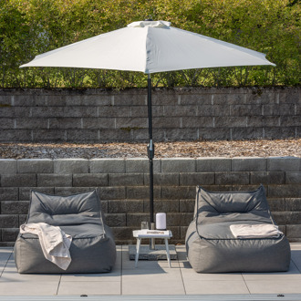 Brandon verstelbare parasol wit - Ø3 m