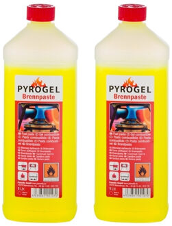 Brandpasta fles - 2x - 1 liter - Brandgel - Aanmaak gel BBQ aanmaken - Barbeque accessoires