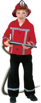 Brandweer kostuum kind rood/zwart