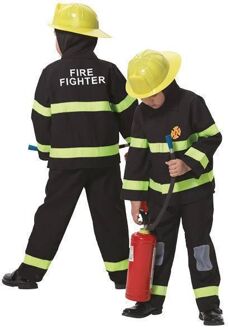 Brandweer kostuum kind Zwart
