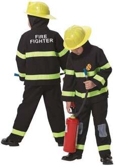 Brandweer kostuum kind Zwart