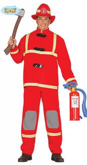 Brandweer kostuum man Rood - Zalm
