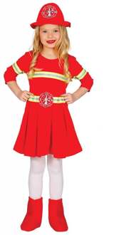 Brandweer kostuum voor meisjes - 110/116 (5-6 jaar) - Kinderkostuums