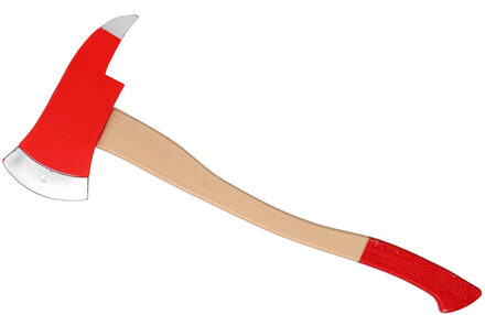 Brandweer verkleed thema grote hakbijl - plastic - 61 cm - gereedschap - Verkleedattributen Multikleur