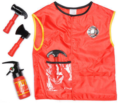 brandweer verkleedset en accessoires, 3 tot 8 jaar