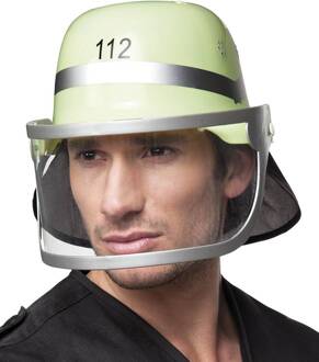 Brandweerhelm verstelbaar pvc volwassenen Geel - Beige - Creme