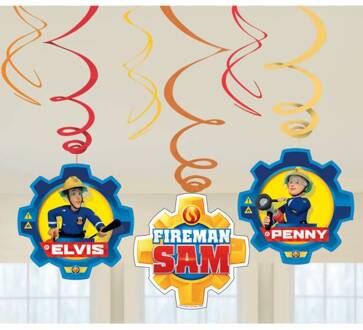Brandweerman Sam Hangdecoratie Versiering Set 6 delig