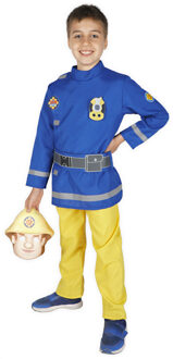 Brandweerman Sam Kostuum Geel - Beige - Creme, Blauw