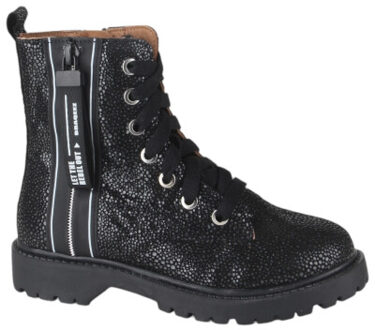 Braqeez 424771-989 meisjes veterboots Zwart - 38