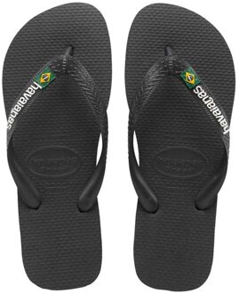 Brasil Logo Unisex Slippers - Black - Maat 39/40