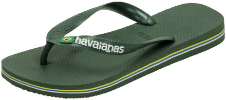 Brasil Logo Unisex Slippers - Green Olive - Maat 27/28