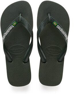 Brasil Logo Unisex Slippers - Green Olive - Maat 41/42