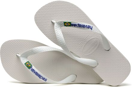 Brasil Logo Unisex Slippers - White - Maat 45/46